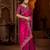Pink jimmy choo zari butti work embellished wedding wear saree