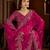 Pink jimmy choo zari butti work embellished wedding wear saree