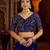 Royal blue jimmy choo zari butti work embellished wedding wear saree