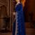 Royal blue jimmy choo zari butti work embellished wedding wear saree