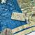 Firozi zari woven paithani silk traditional saree with swarovski blouse piece