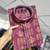 Purple printed silk blend straight kurta