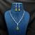 yellow pear cut crystal bridal jewellery set, silver-plated wedding necklace earrings