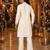 White embroidered & sequence work silk blend straight kurta set