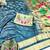 Firozi zari woven paithani silk traditional saree with swarovski blouse piece
