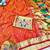 Gajri zari woven paithani silk traditional saree with swarovski blouse piece
