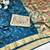 Firozi zari woven paithani silk traditional saree with swarovski blouse piece