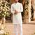 White lucknowi & sequence work rayon straight kurta