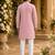 Pink lucknowi & sequence work rayon straight kurta