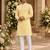 Yellow lucknowi & sequence work rayon straight kurta