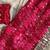 Maroon Color Ajarak Print And Real Mirror Work Satin Saree
