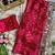 Maroon Color Ajarak Print And Real Mirror Work Satin Saree