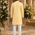 Yellow lucknowi & sequence work rayon straight kurta