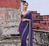 Purple Color Beautiful katdana and real mirror work Fox Georgette Saree