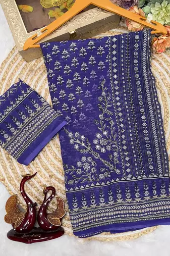 Purple Color Beautiful katdana and real mirror work Fox Georgette Saree