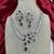purple stone bridal jewellery set: silver plated cz necklace and earrings