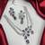 purple stone bridal jewellery set: silver plated cz necklace and earrings