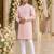 Peach lucknowi & sequence work rayon straight kurta