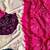 Pink Color Ajarak Print And Real Mirror Work Satin Saree