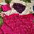 Pink Color Ajarak Print And Real Mirror Work Satin Saree