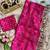 Pink Color Ajarak Print And Real Mirror Work Satin Saree