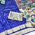 Blue zari woven paithani silk traditional saree with swarovski blouse piece