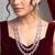 layered lavender amethyst cz necklace and earring set, indian bridal jewellery