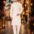 White original mirror work viscos silk blend straight kurta