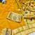 Yellow zari woven paithani silk traditional saree with swarovski blouse piece