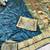 Blue zari woven paithani silk traditional saree with swarovski blouse piece