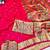Pink zari woven paithani silk traditional saree with swarovski blouse piece