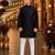 Black original mirror work viscos silk straight kurta