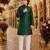 Green original mirror work viscos silk straight kurta