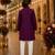 Purple original mirror work viscos silk straight kurta