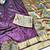 Wine zari woven paithani silk traditional saree with swarovski blouse piece