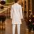 White original mirror work viscos silk straight kurta