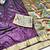 Wine zari woven paithani silk traditional saree with swarovski blouse piece
