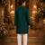 Green embroidered cotton straight kurta