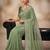 Light Green Color Embroidery Thread and Zari Work georgette Saree