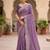 Lavender Color Embroidery Thread and Zari Work georgette Saree