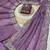 Lavender Color Embroidery Thread and Zari Work georgette Saree