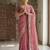 Pink Color Embroidery Thread and Zari Work georgette Saree