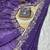 Purple Color Embroidery Thread and Zari Work georgette Saree