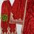 Orange Front Embroidery Work & Back Side Drawstring Pattern Chinon Kurti Set