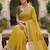 Yellow Color Embroidery Thread and Zari Work georgette Saree