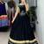 Black Color Fancy Plain Lehenga With Lace Patti Work Blouse For Navratri - full stitched free size