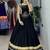 Black Color Fancy Plain Lehenga With Lace Patti Work Blouse For Navratri - full stitched free size
