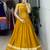 Mustard Color Fancy Plain Lehenga With Lace Patti Work Blouse For Navratri - full stitched free size