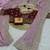 pink Color embroidery And sequences work Satin Saree
