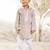 Boys aqua cotton kurta pyjama set